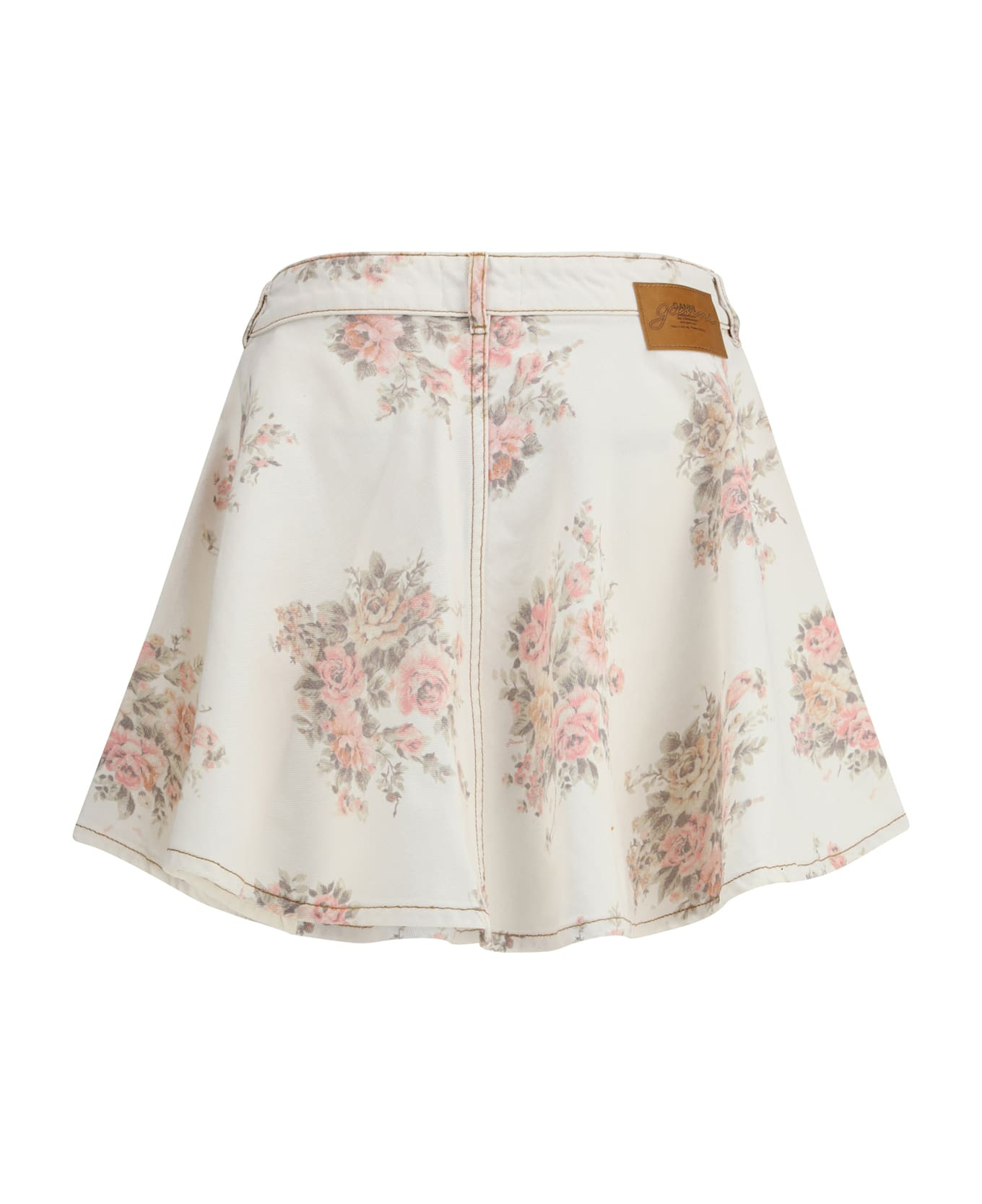 Floral Print Denim Miniskirt - 2