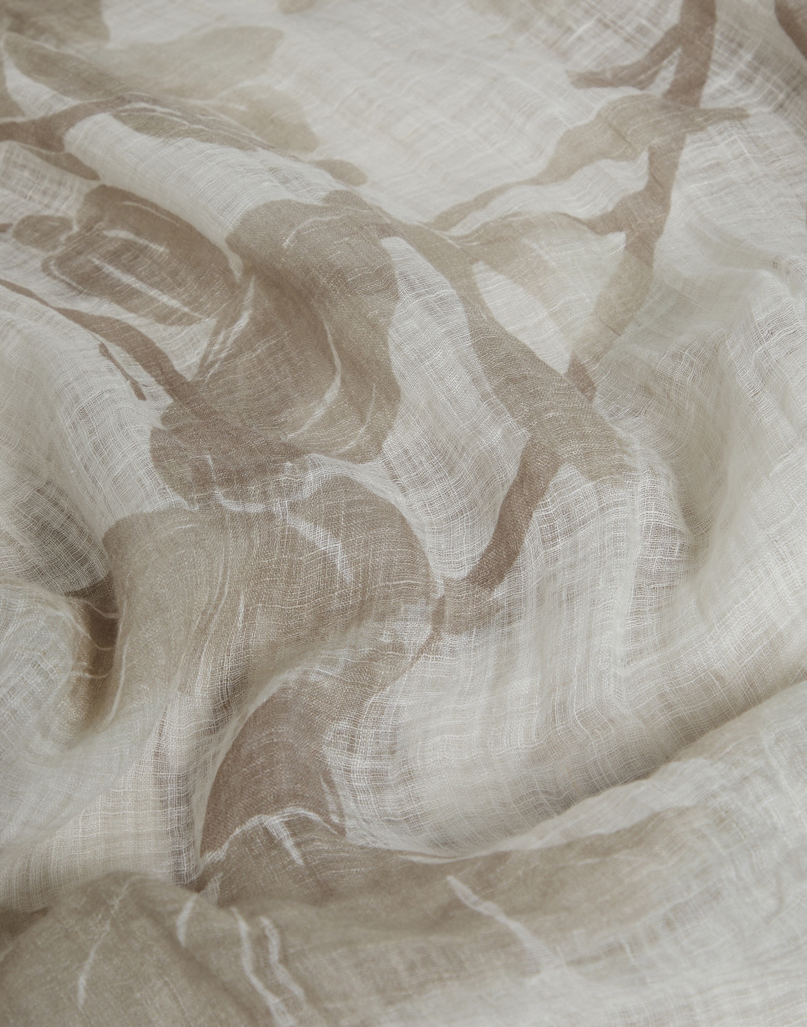 Floral print linen scarf - 3