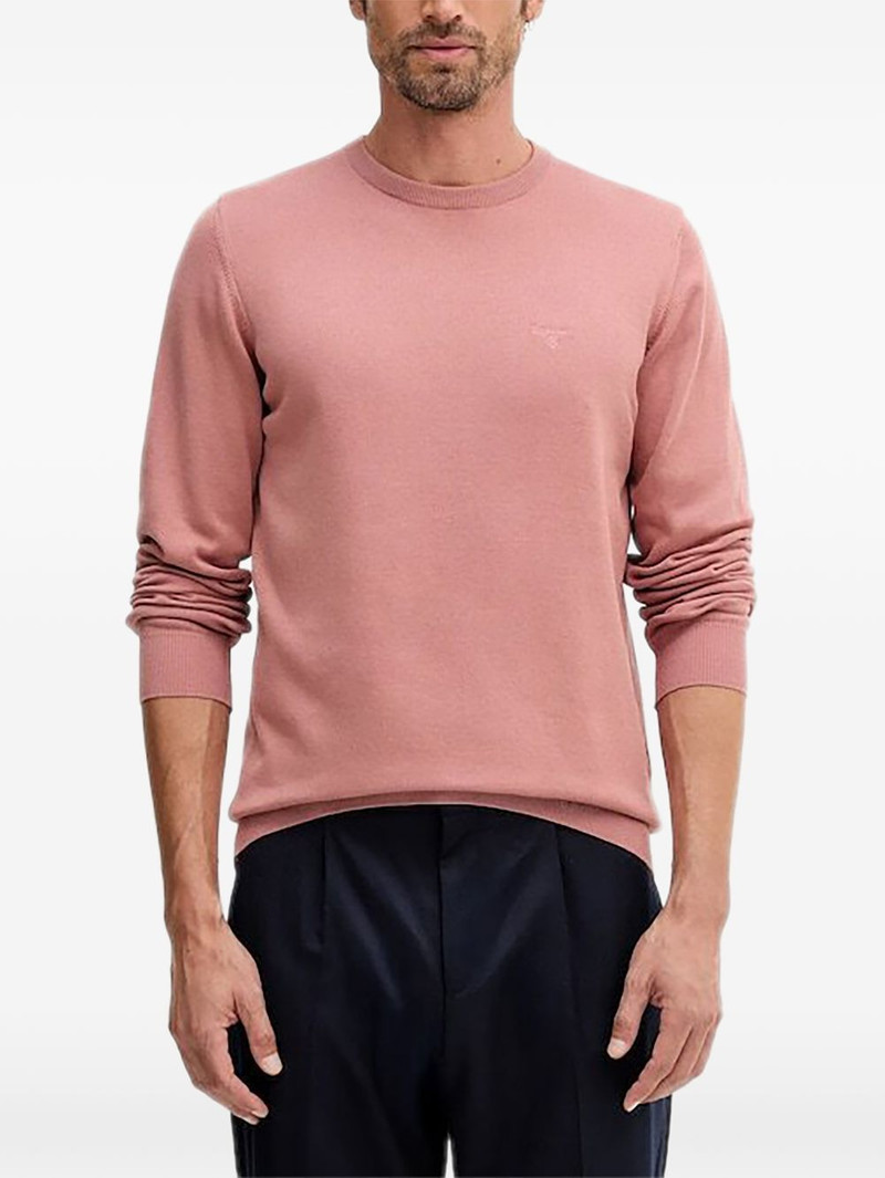 embroidered-logo crew-neck sweater 1
