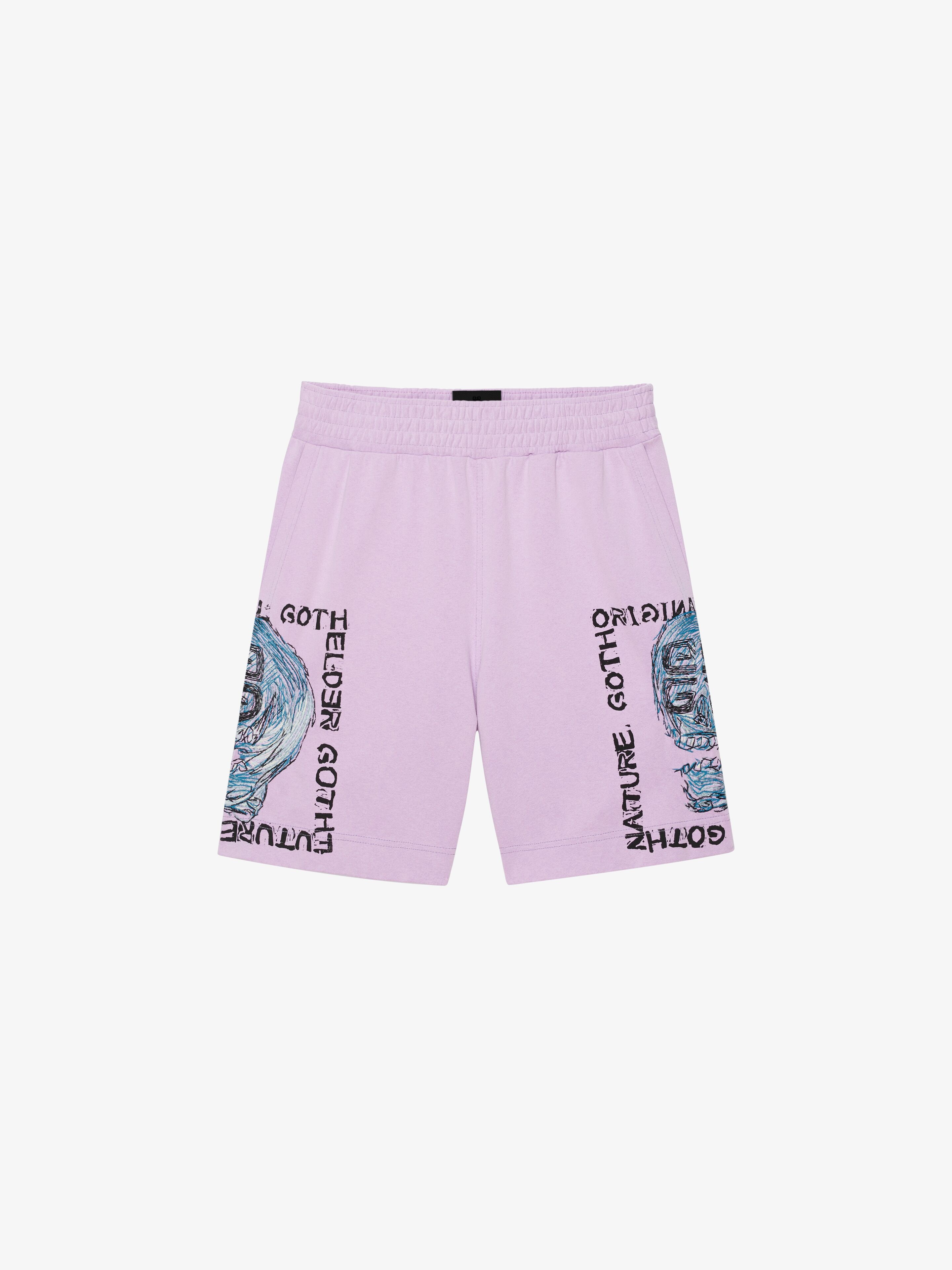 BERMUDA IN JERSEY WITH 4G SKULL EMBROIDERY - 1