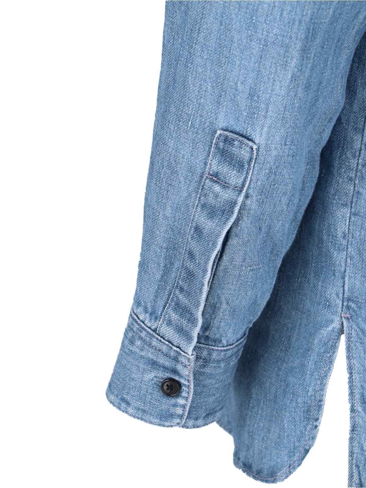 'NESSON' LINEN DENIM SHIRT - 4