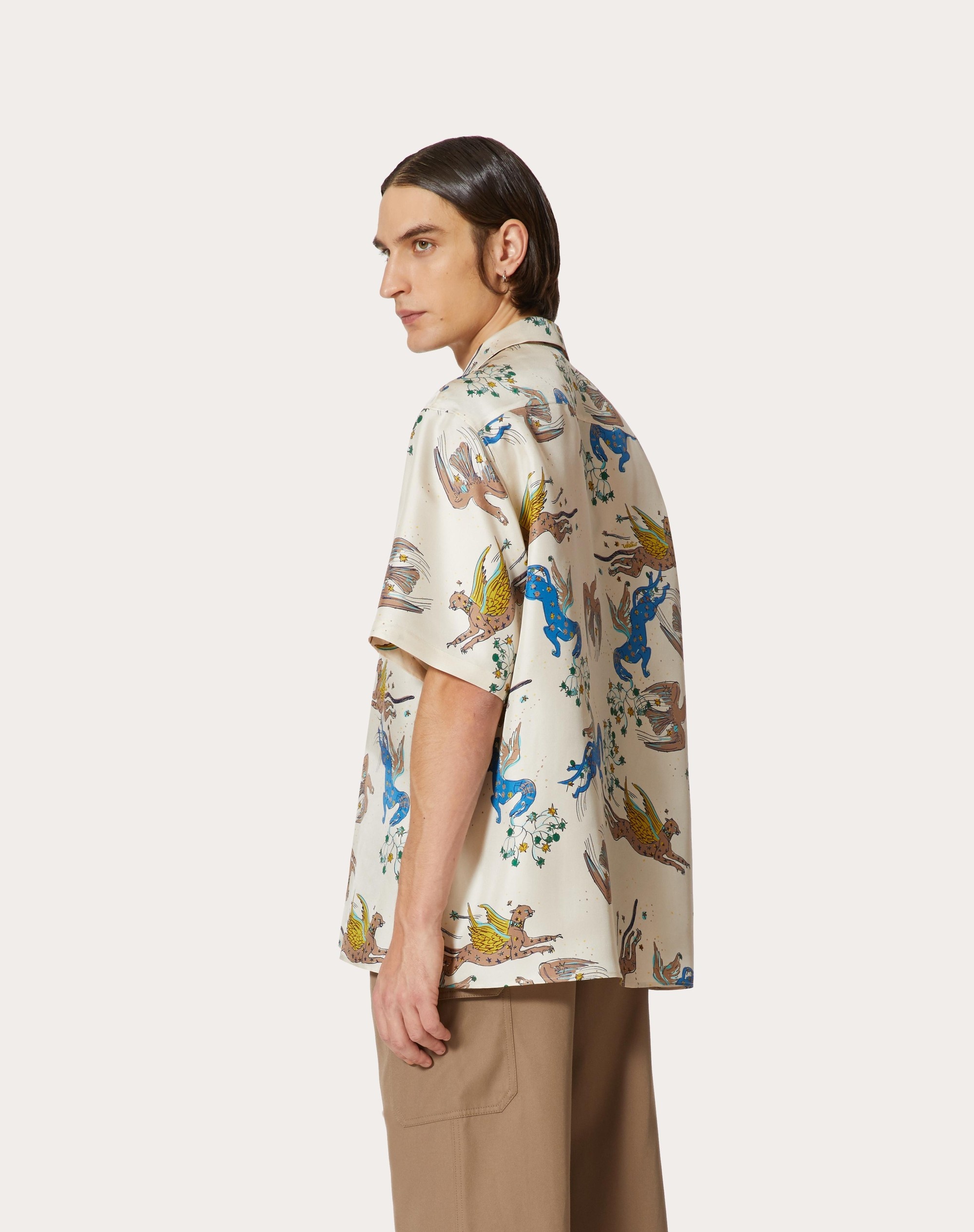 SILK SHIRT WITH VALENTINO UTOPIA WORLD PRINT - 4