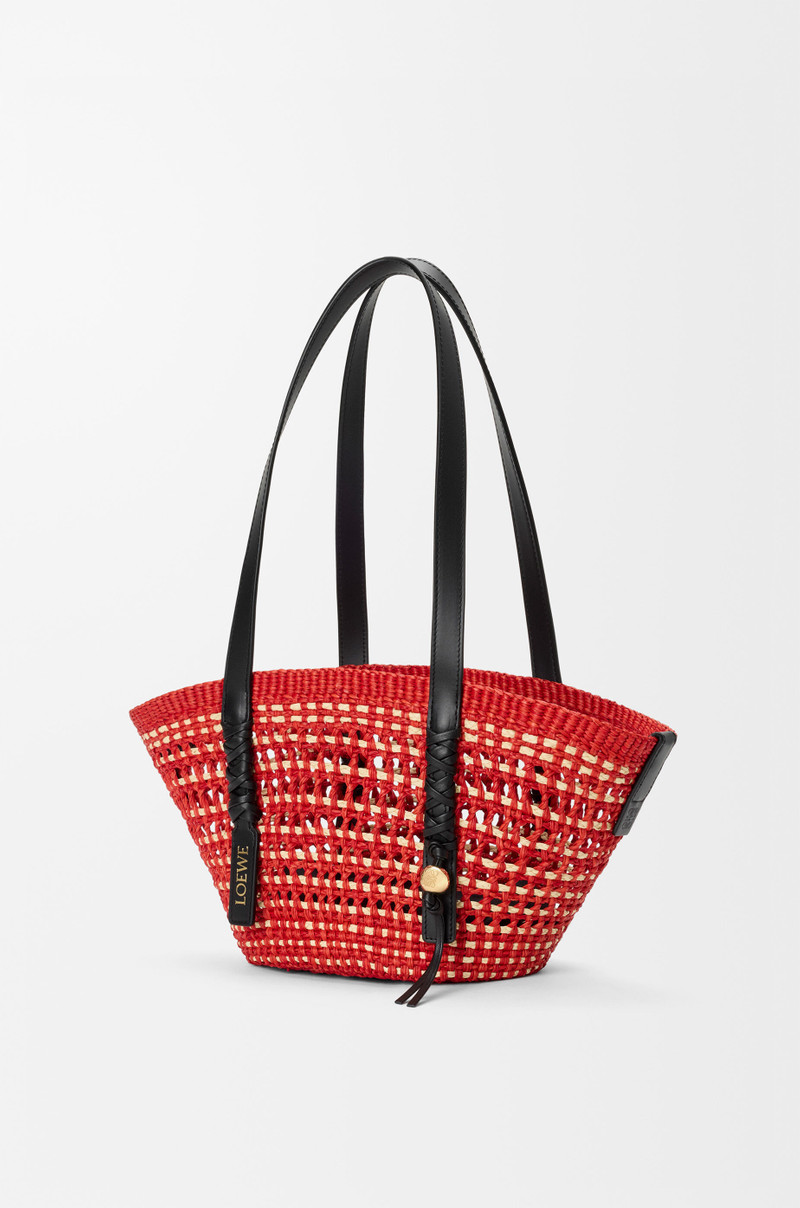 Small Braid basket in iraca palm and calfskin 4