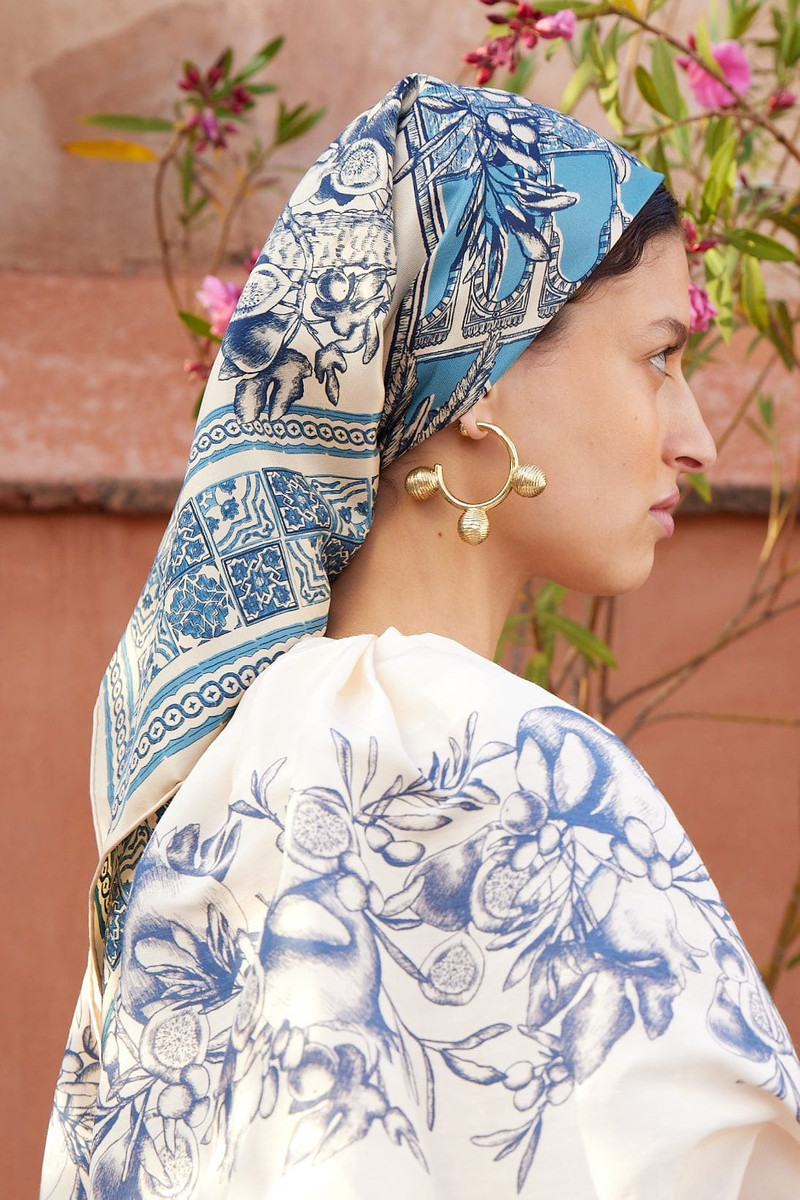 ALÉMAIS Villa Romantica Silk Scarf outlook