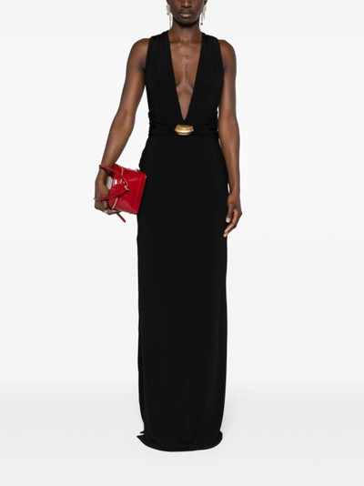 TOM FORD plunging-neck sleeveless gown outlook