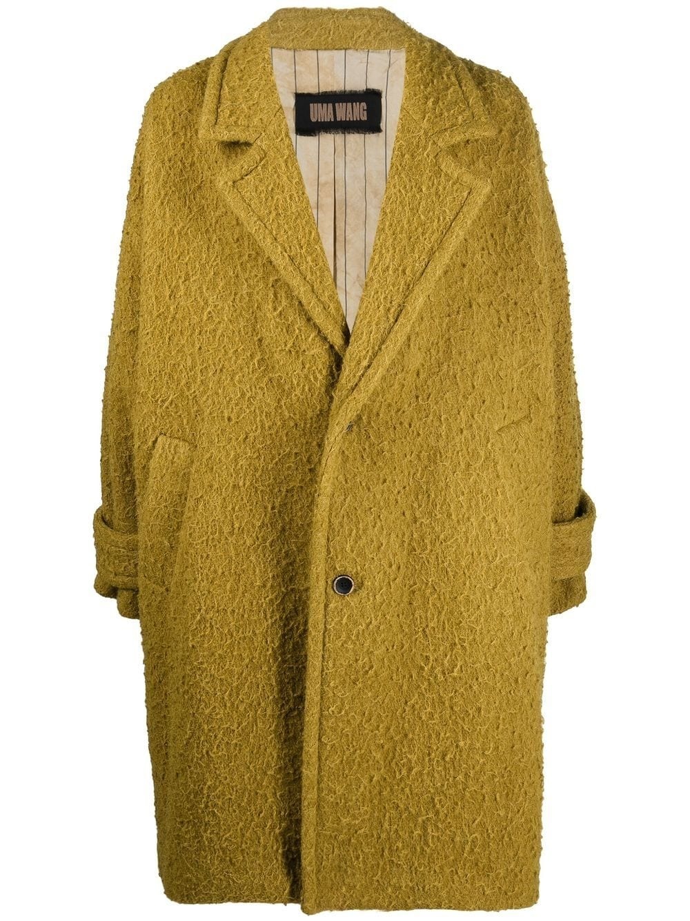 oversized textured-finish coat - 1