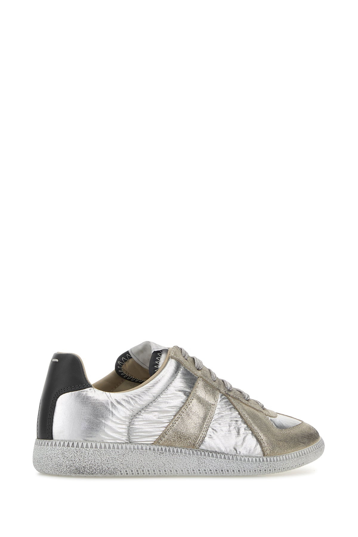Two-tone fabric and leather Replica Iridescent sneakers - 3