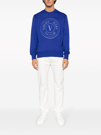 VERSACE JEANS COUTURE logo-embroidered cotton sweatshirt outlook