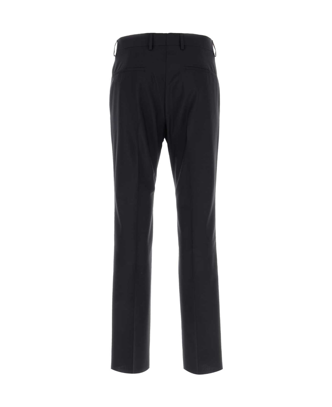 Dark Blue Wool Blend Pant - 2