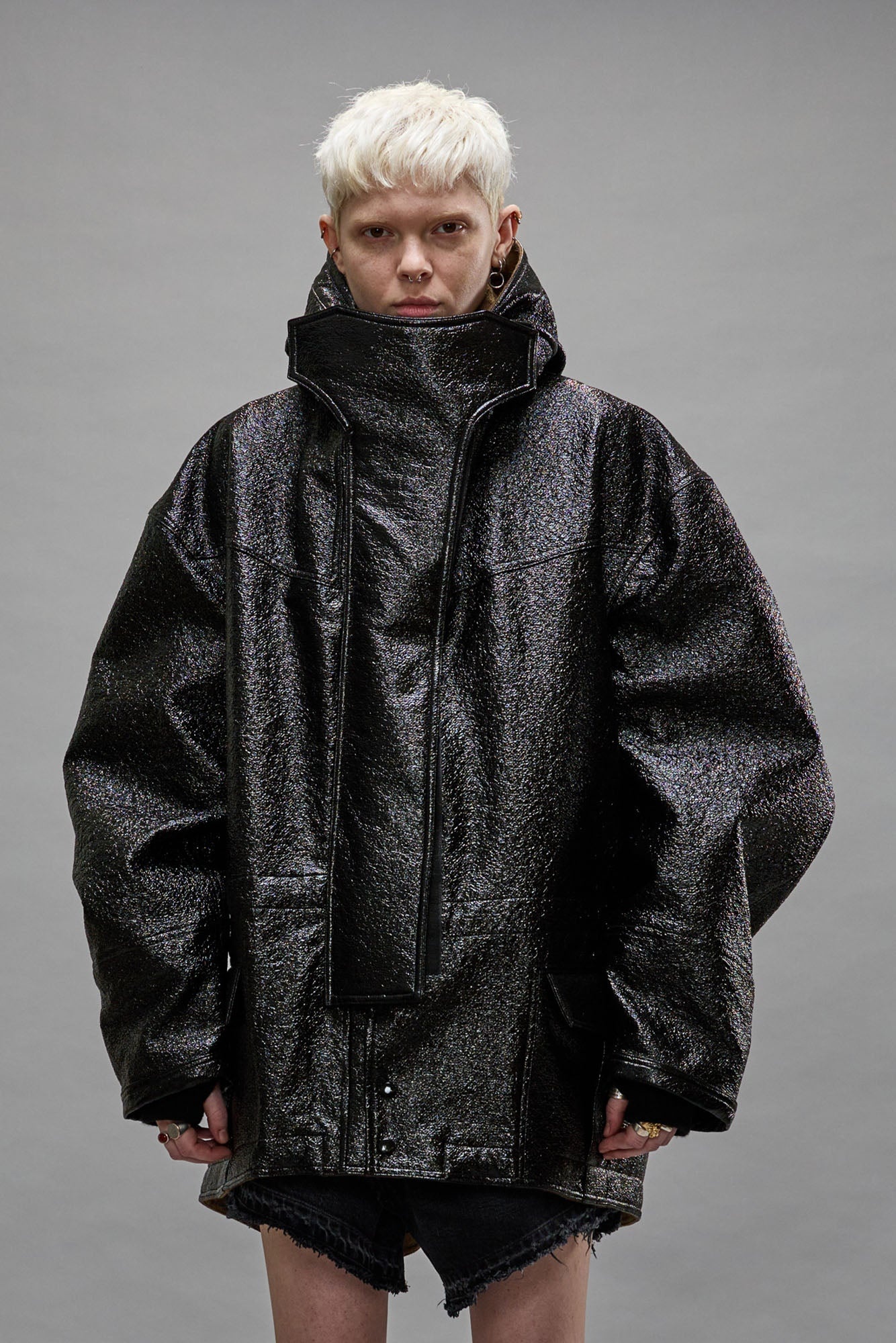 OVERSIZED PARKA - DARK SHINE - 3