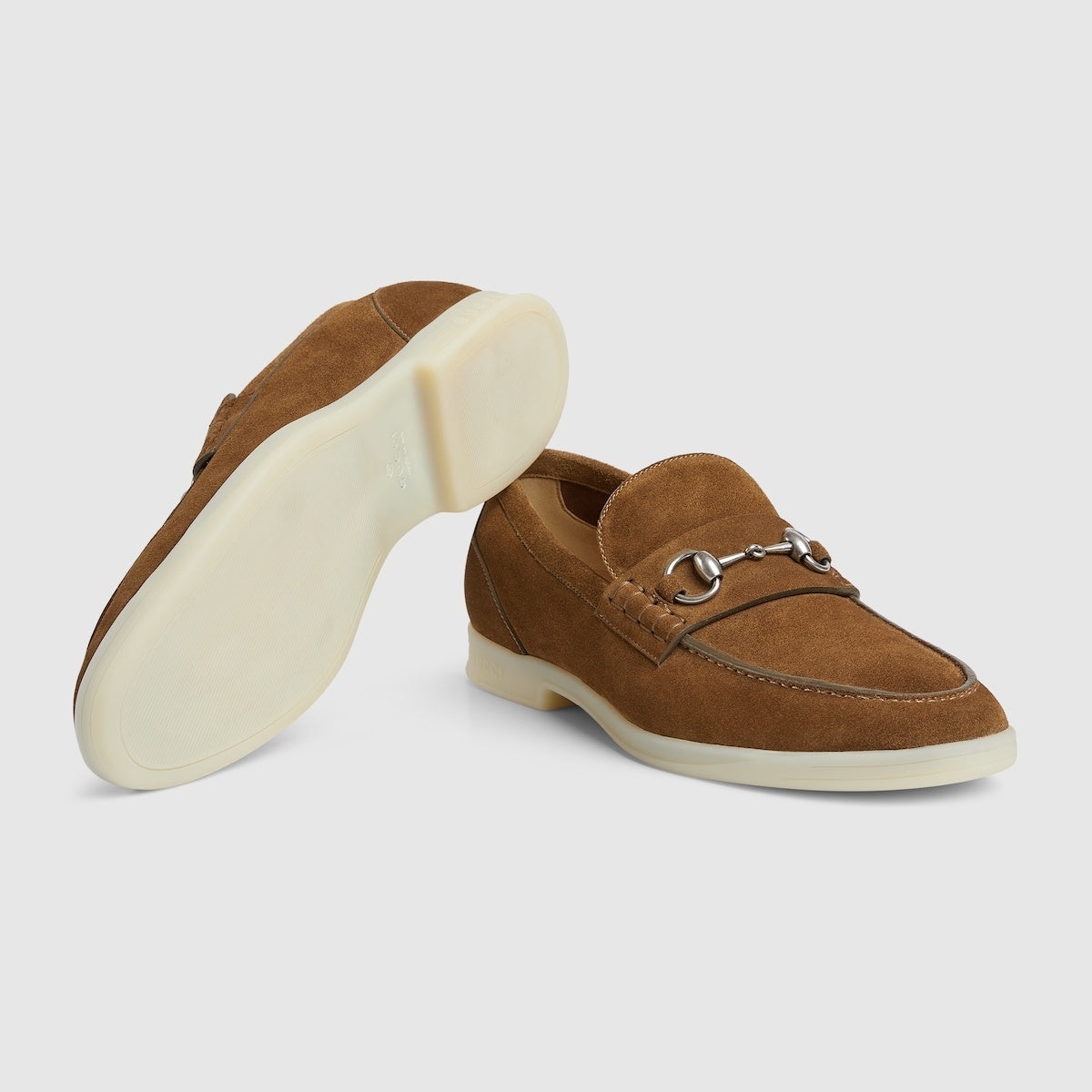 Gucci Horsebit Suede Loafers - 3