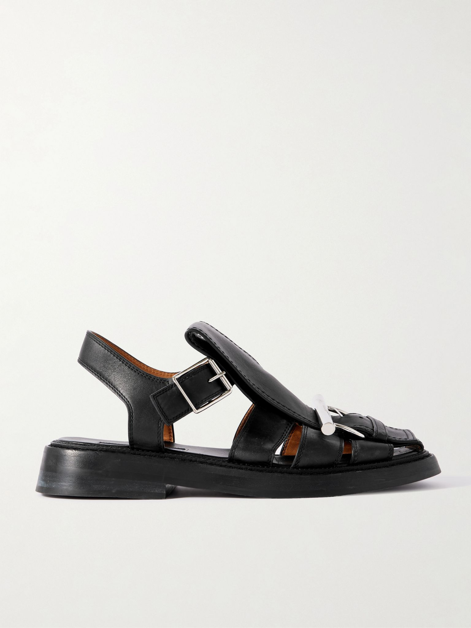 Leather sandals Black - 1