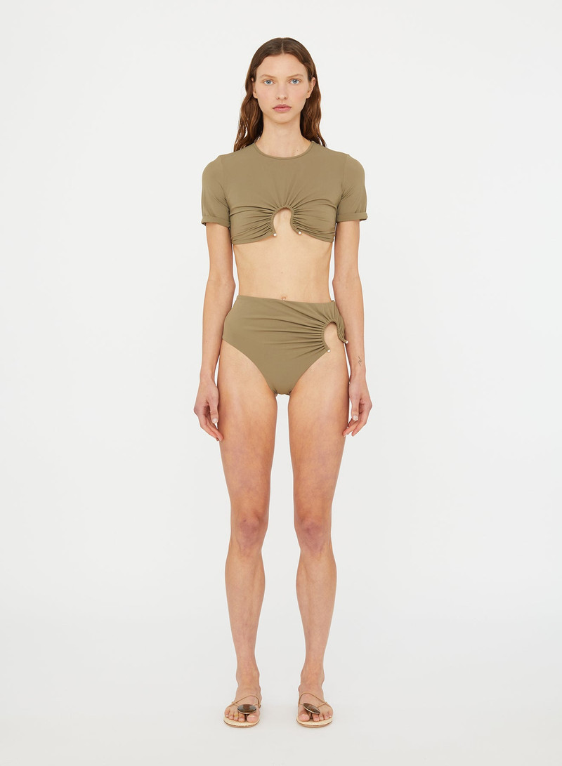 CHRISTOPHER ESBER Ruched Crescent Swim Tee outlook