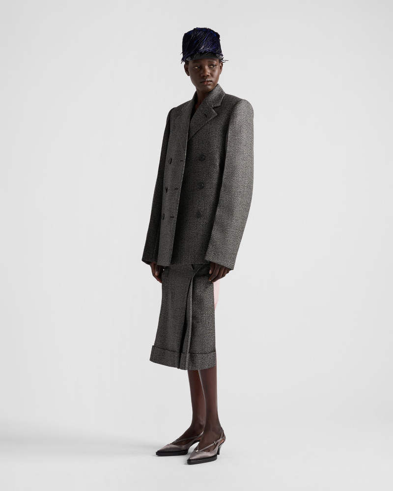 Prada Mouliné wool midi-skirt outlook
