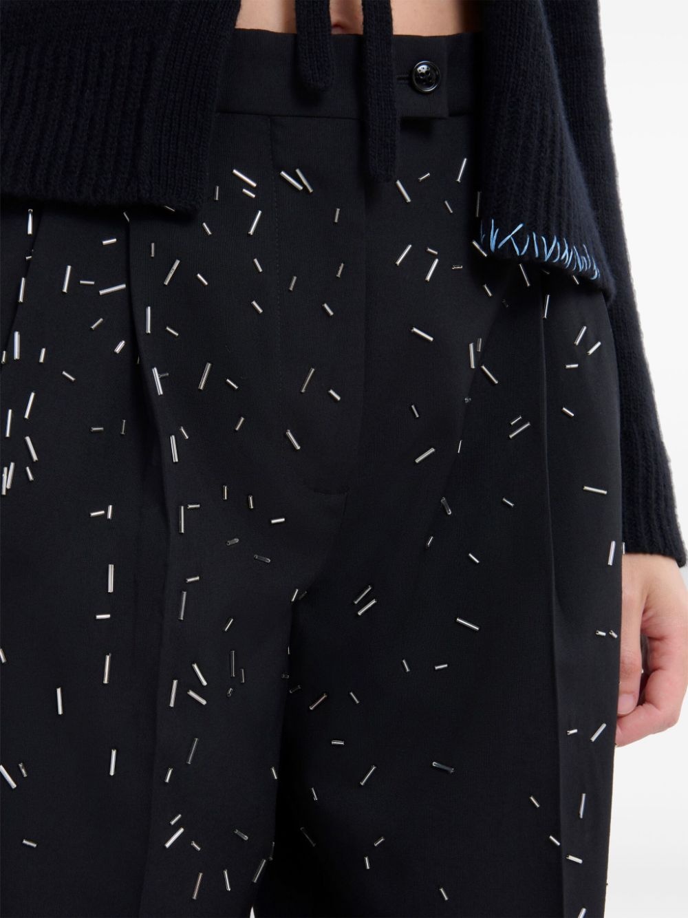 abstract-pattern print trousers - 5