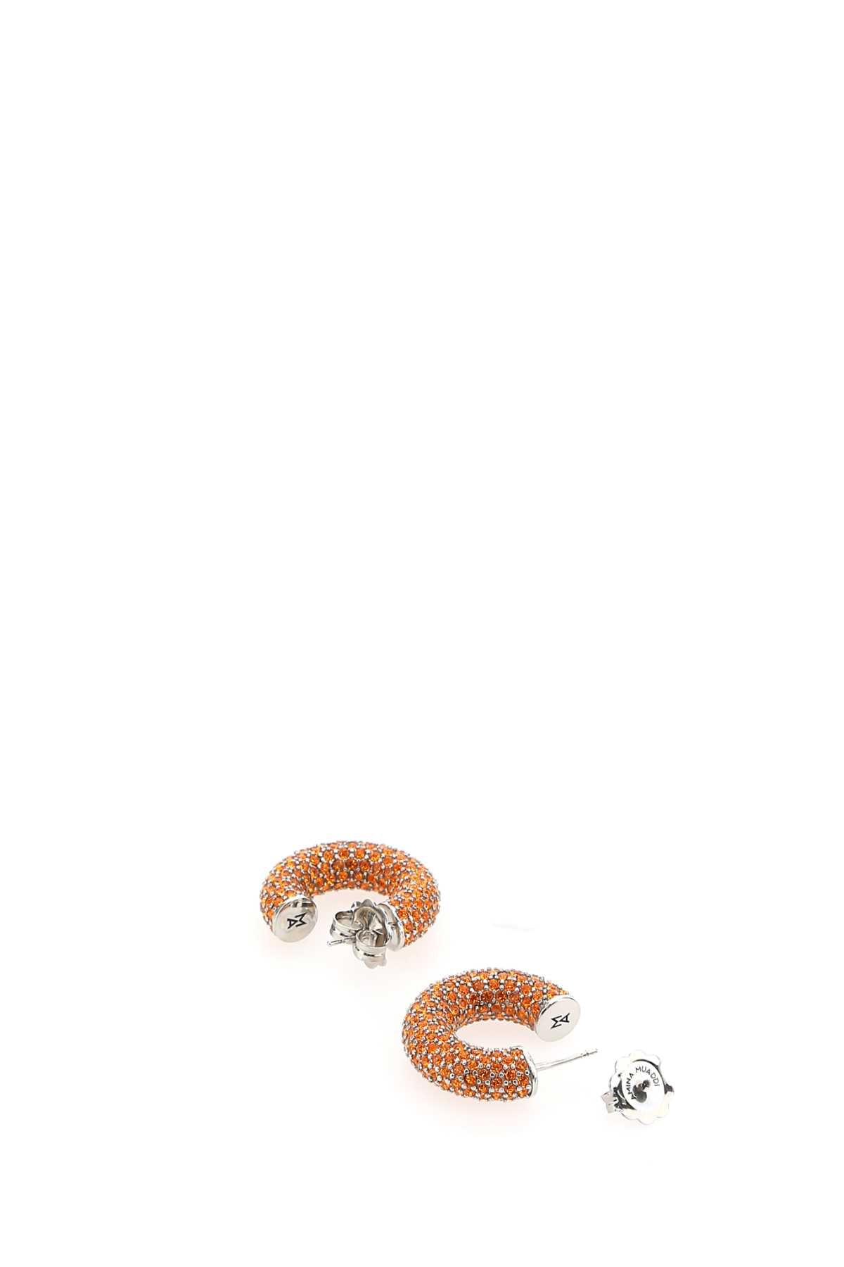 Amina Muaddi Women Embellished Metal Mini Cameron Earrings - 3