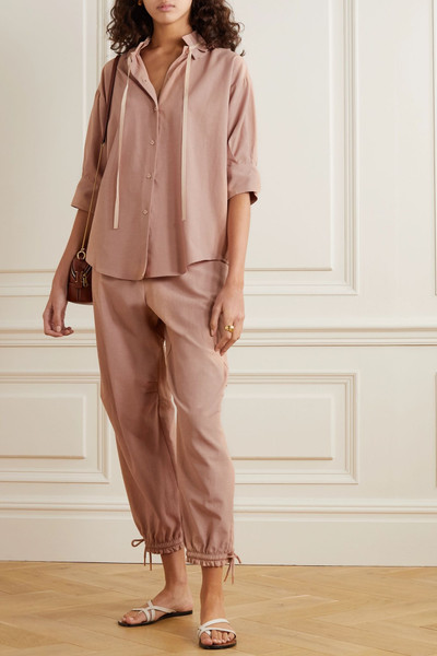 See by Chloé Tie-detailed ruffled crepe blouse outlook