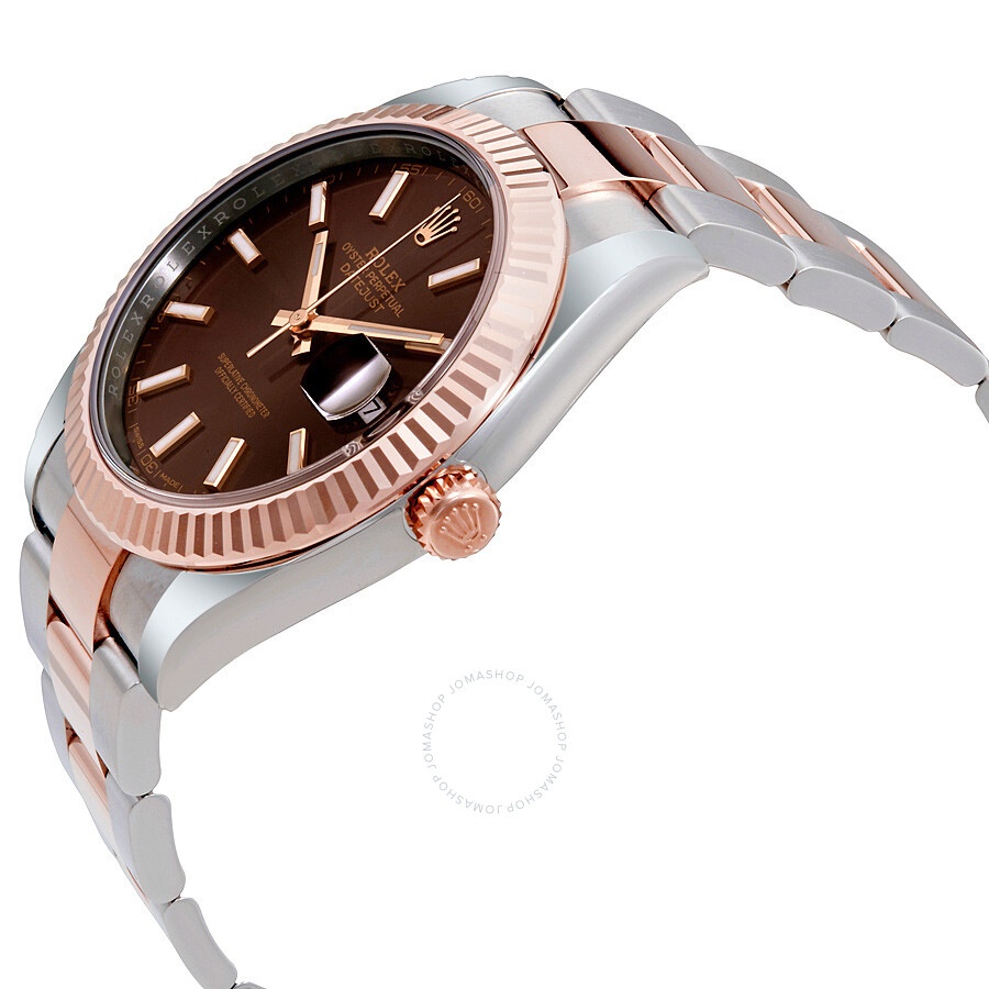 Rolex Datejust 41 Chocolate Dial Steel and 18K Everose Gold Men's Watch 126331CHSO - 2