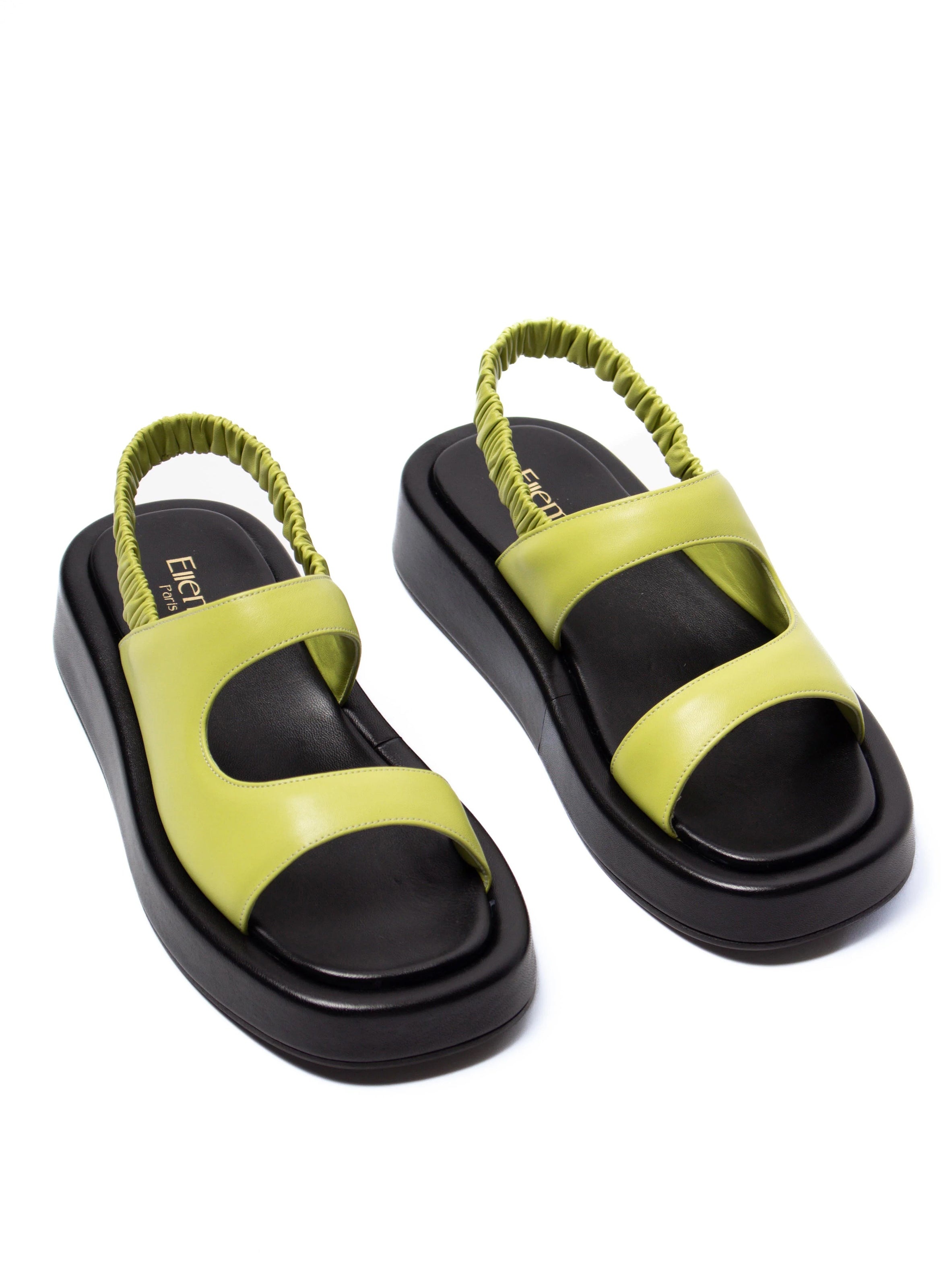 Gemini Puffy Slingback Lime/Black - 2