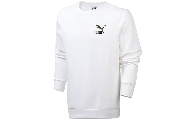 PUMA Camouflage Logo Printing Round Neck Pullover White 578884-02 - 2