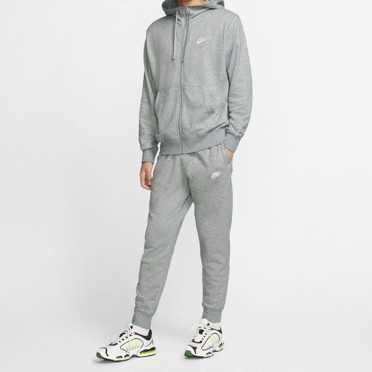 Men's Nike Basic Chest logo Hooded Zipper Gray BV2649-063 - 3