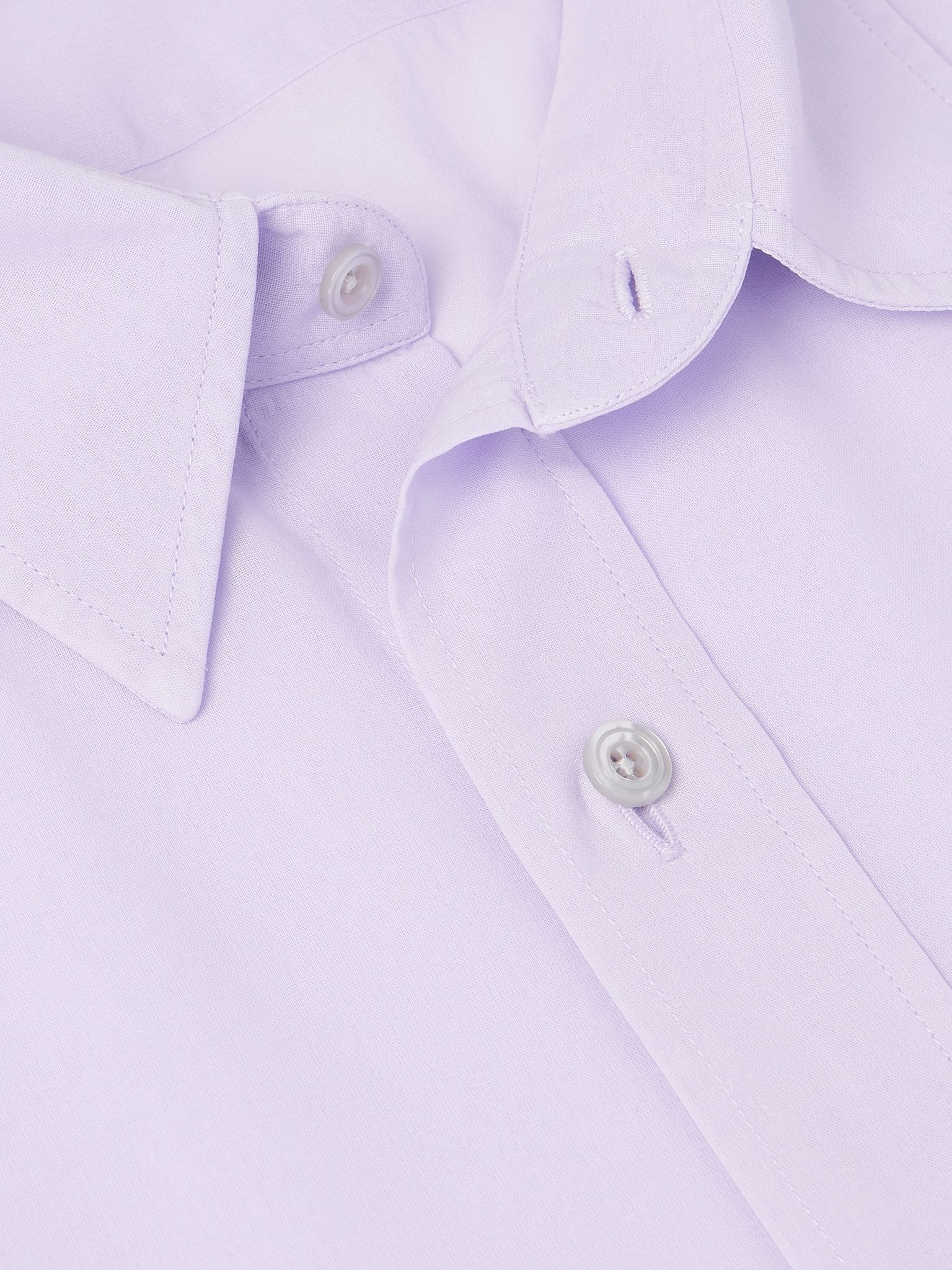 Cotton-Voile Shirt Purple - 5
