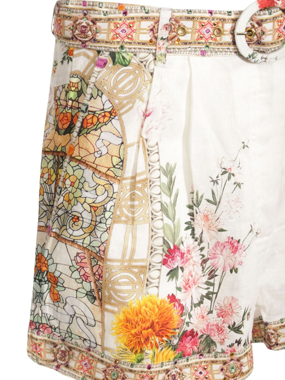 floral-print shorts - 3