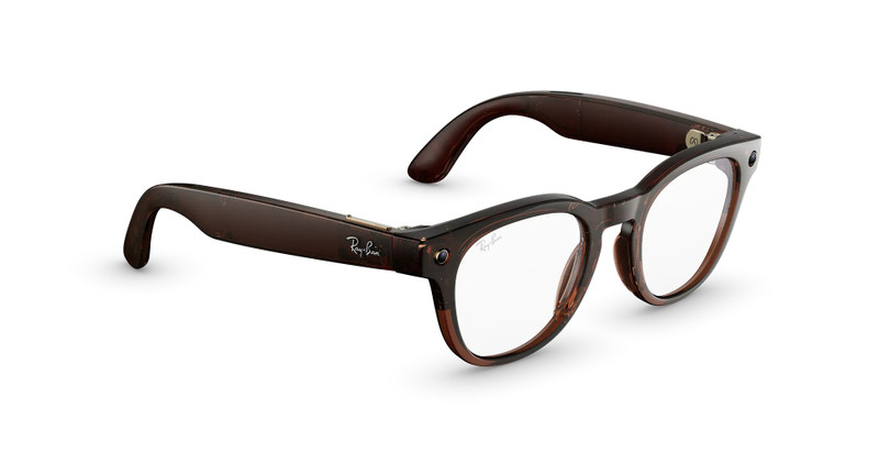 Ray-Ban Meta Scriber Optics (Gen 2), Shiny Transparent Umber, Clear Lenses 3