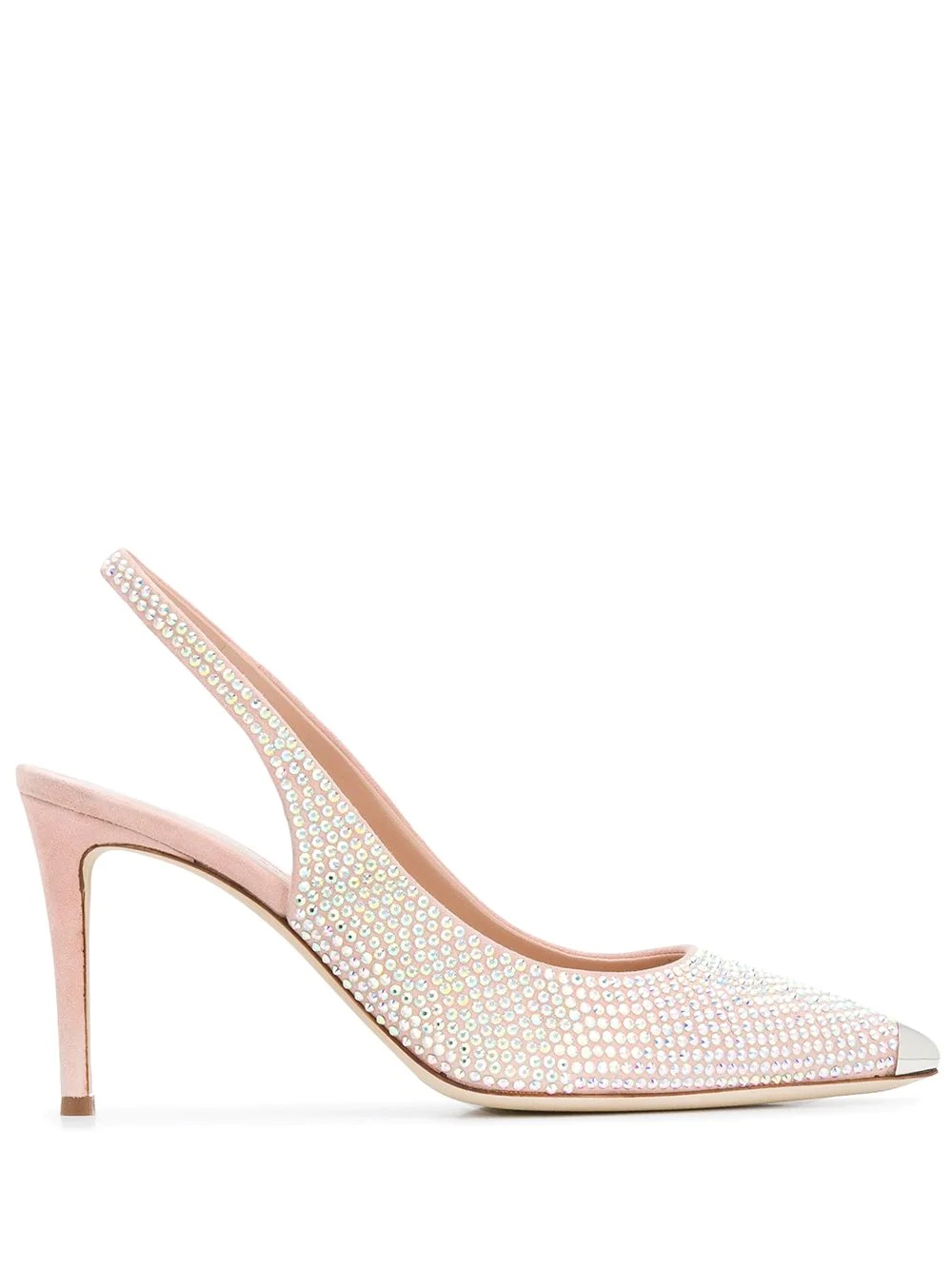 crystal-embellished slingback pumps - 1