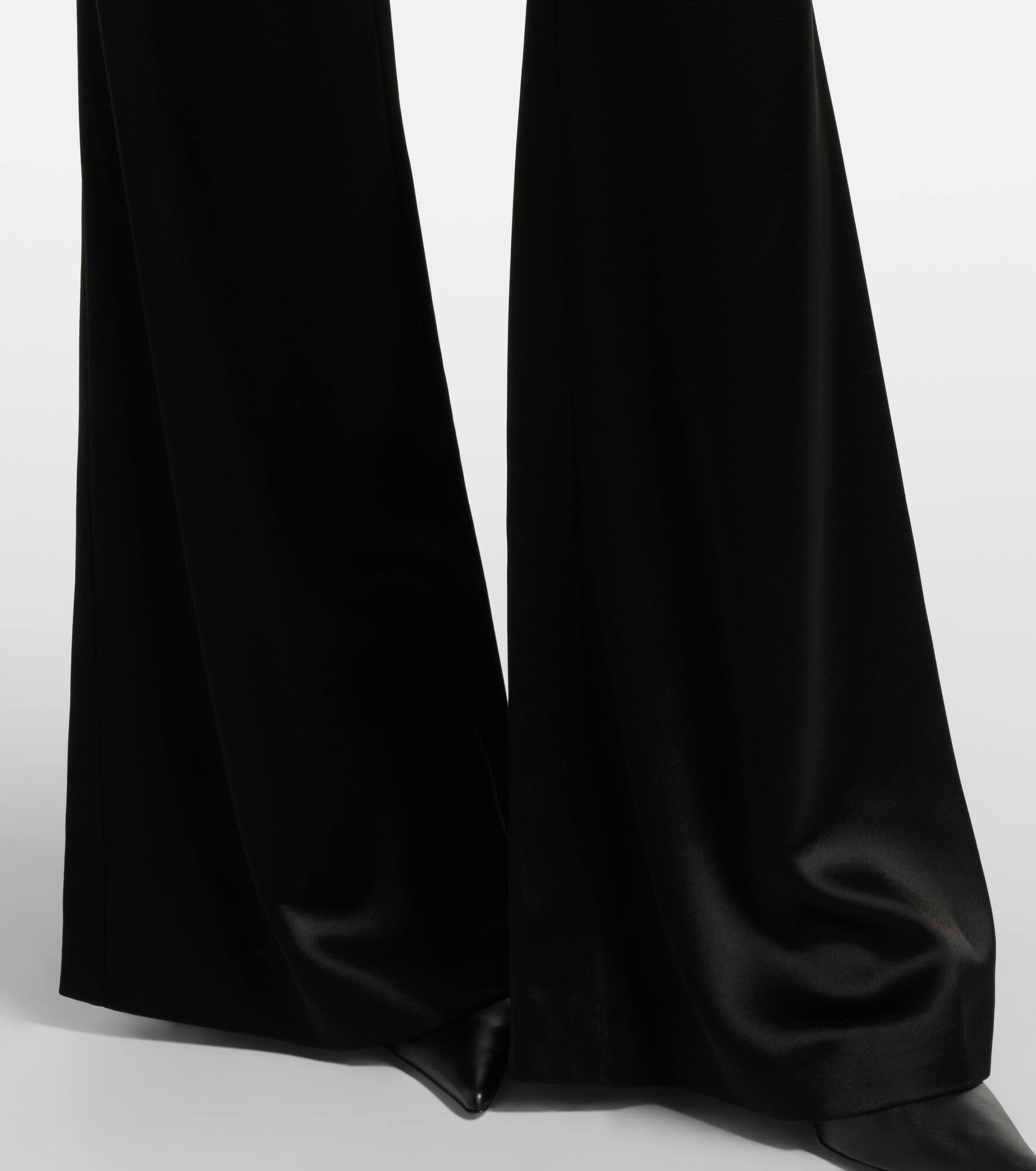 Julianne high-rise satin flared pants - 5