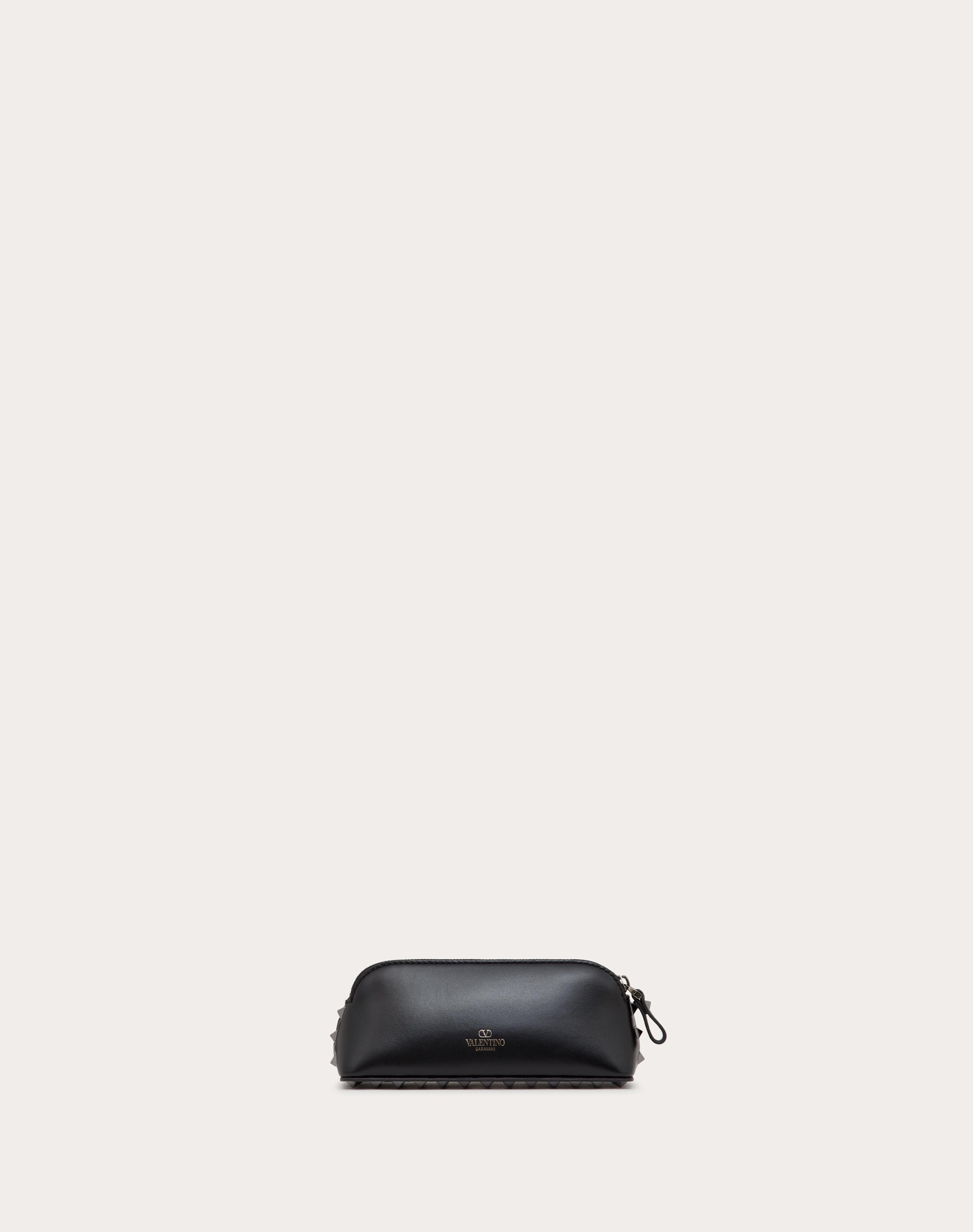 MINI ROCKSTUD SHINY CALFSKIN CLUTCH - 4