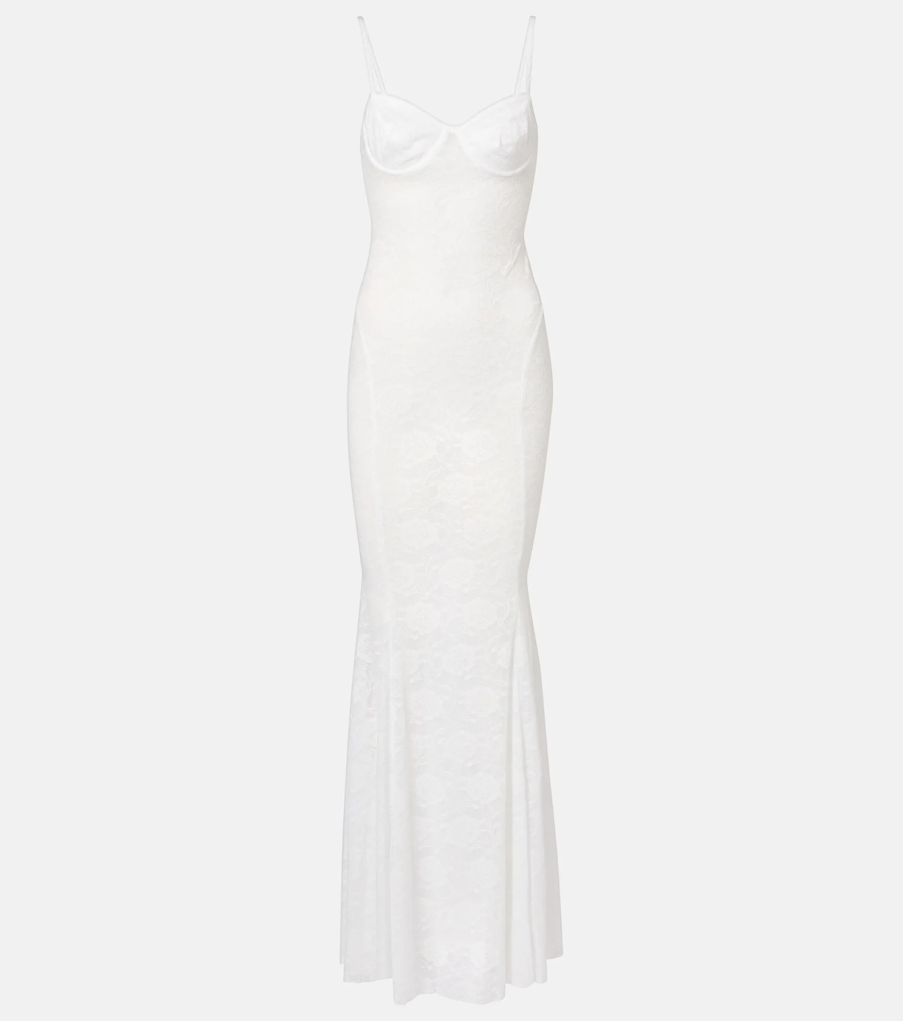 Lace corset fishtail gown - 1