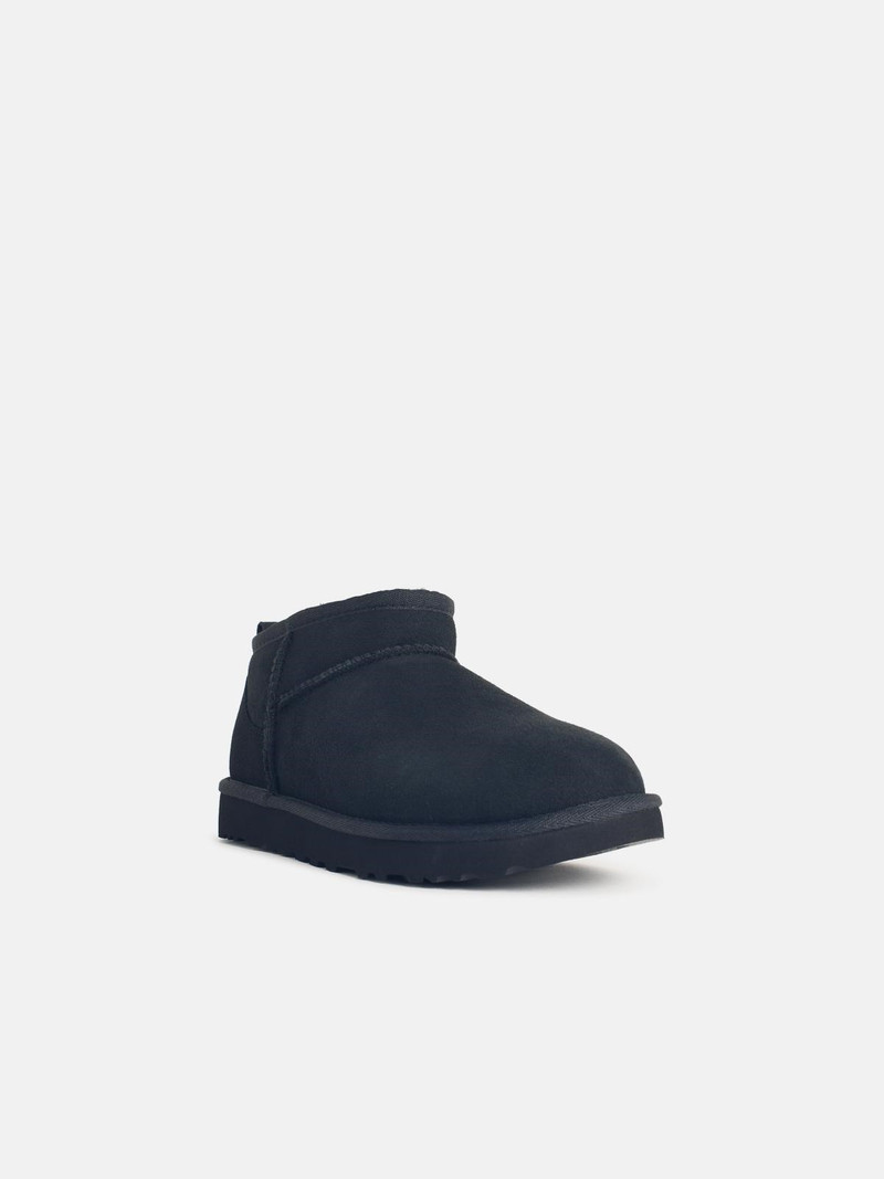 UGG 'CLASSIC ULTRA MINI' BLACK SUEDE BOOTS outlook