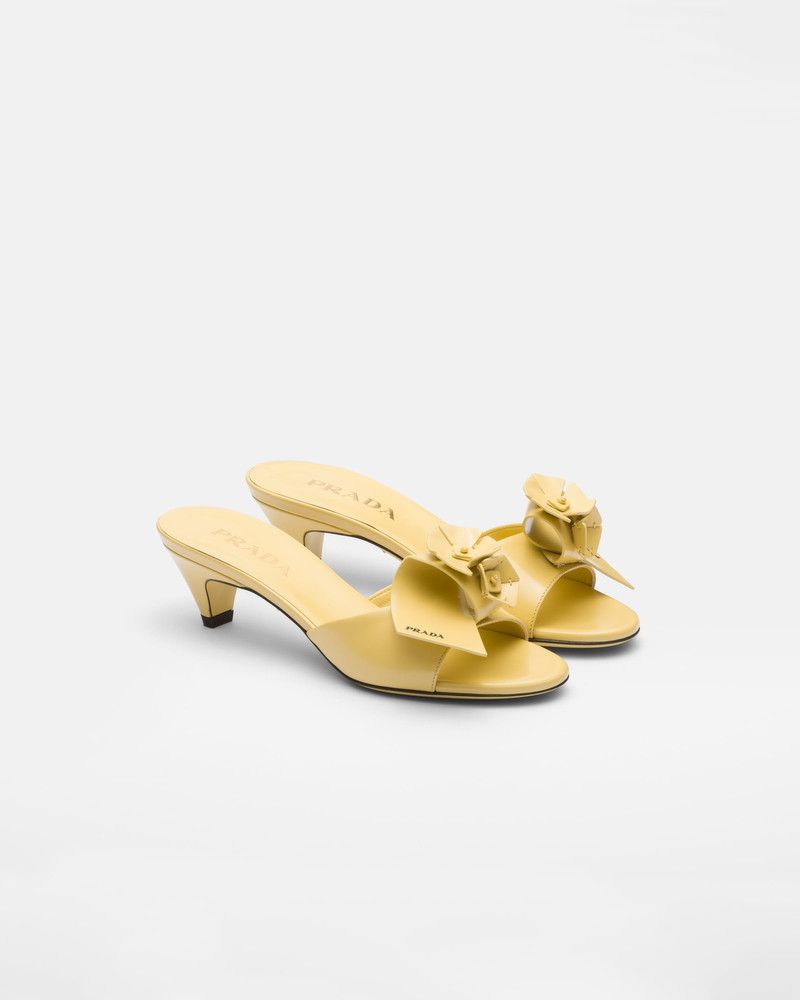 Brushed leather sandals 1