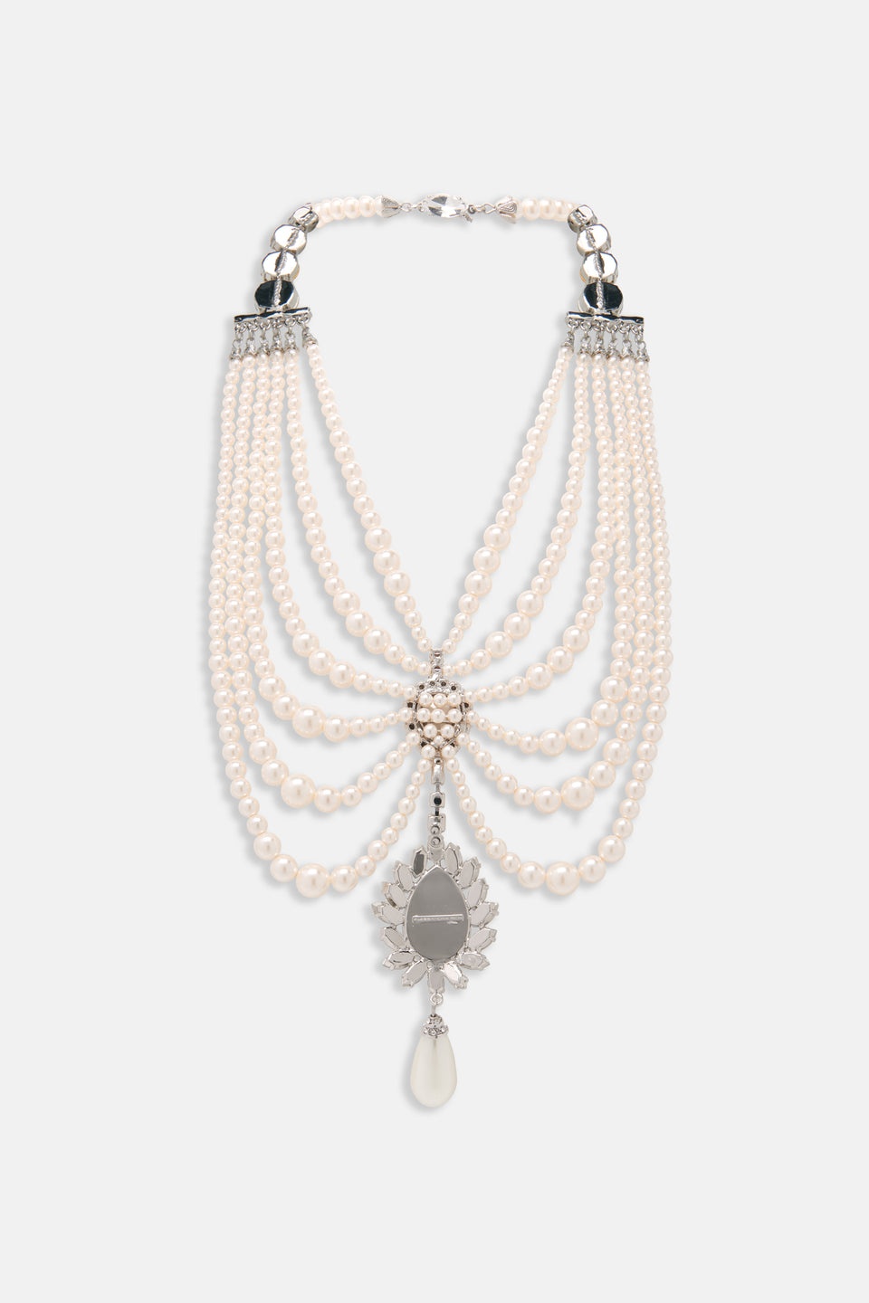 PEARL NECKLACE WITH CRYSTAL EMBELLISHMENT - 2