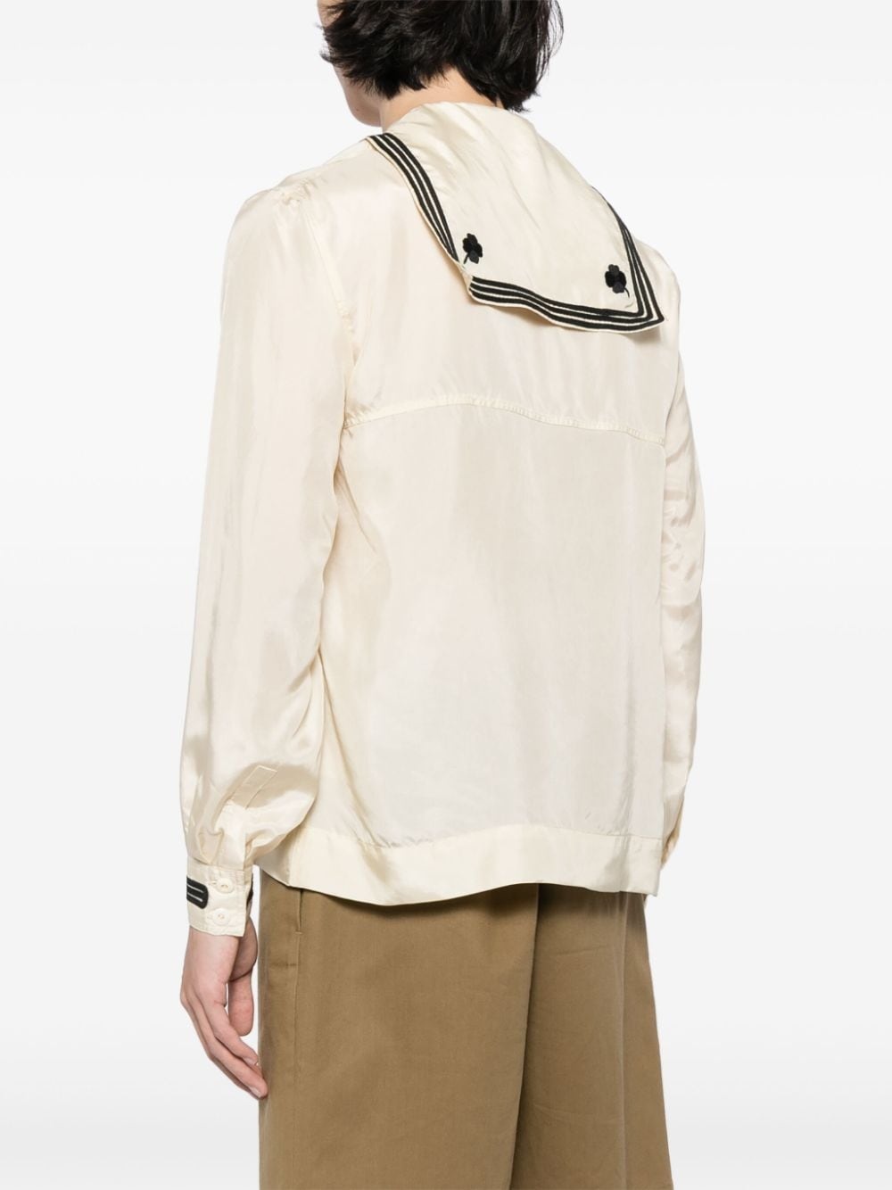 Cricket sailor-collar silk top - 4