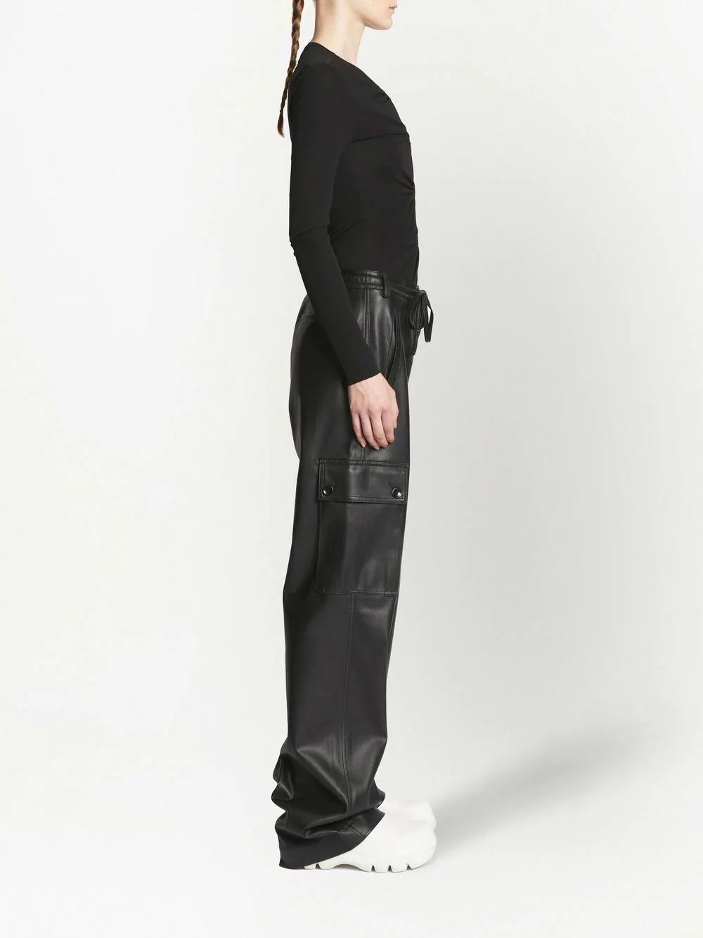 cut-out detailed long-sleeved top - 3