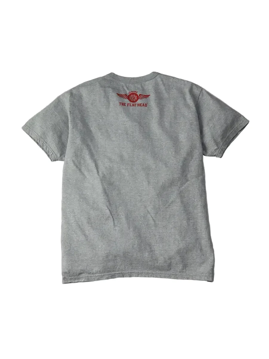 FN-THC-203 Three Needle Small Flying Wheel Tee Grey - 1