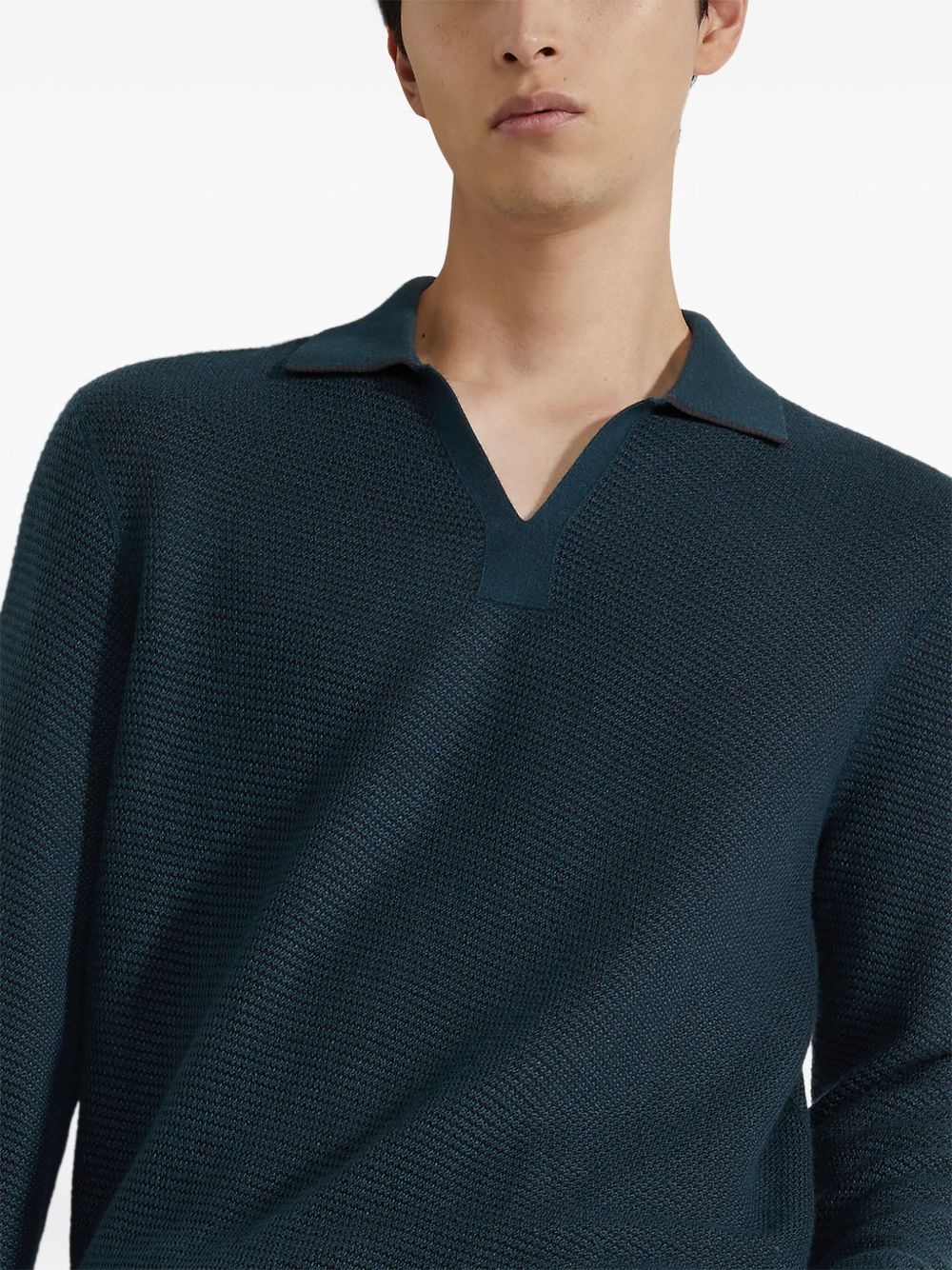 knitted polo shirt - 5