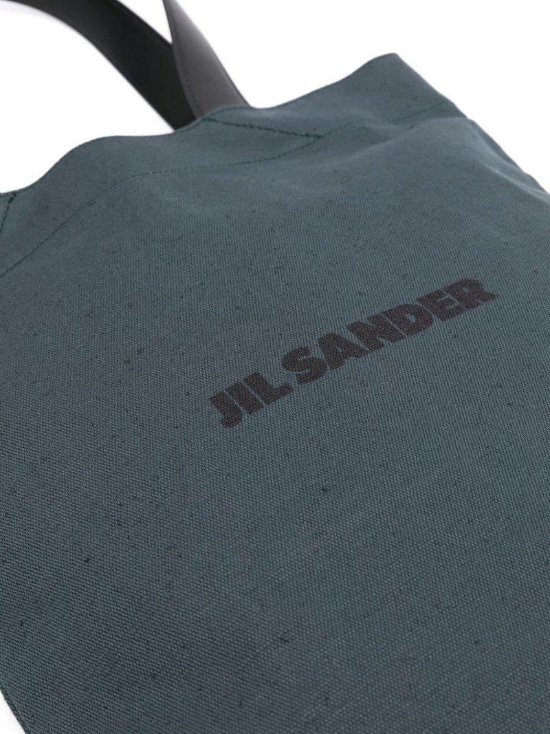 logo-print canvas tote bag 4