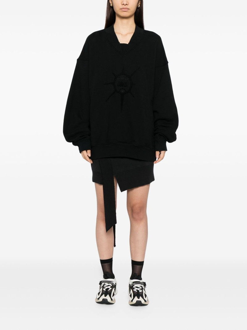 Asics graphic-embroidered sweatshirt outlook