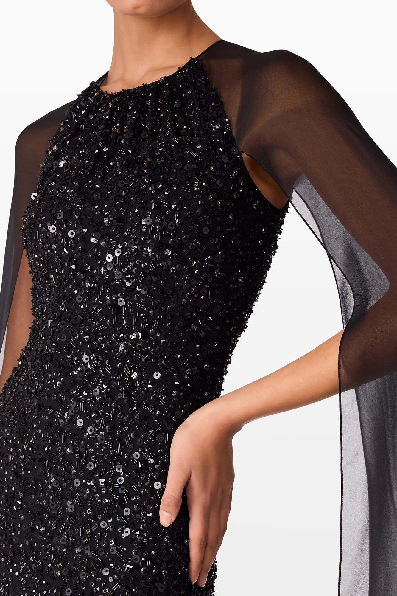 Jenny Packham Elite Maxi Dress in Liquorice at Nordstrom - 4