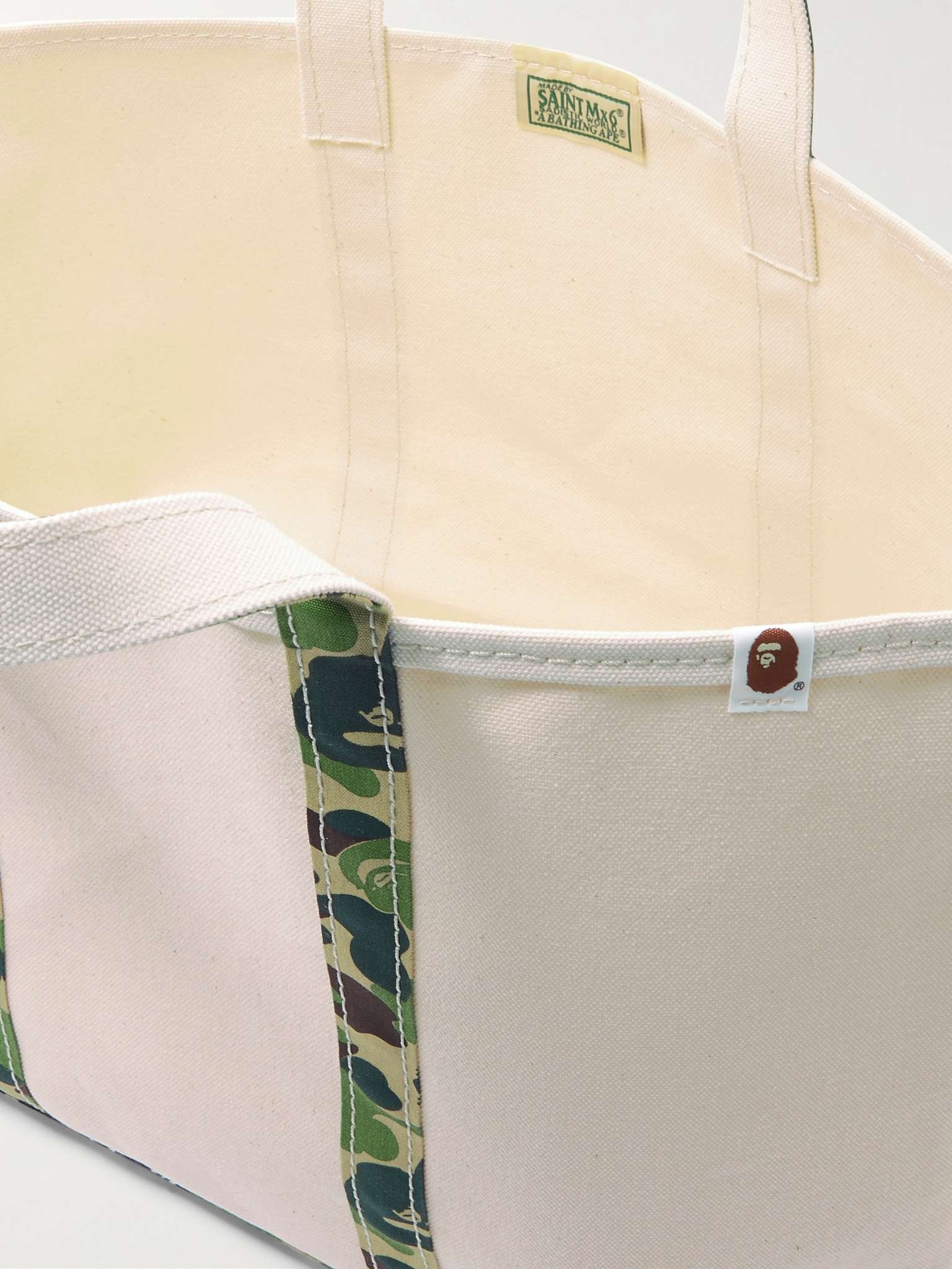 SAINT Mxxxxxx☆関税込み☆BAPE コットンキャンバストートバッグ SAINT M×××××× + BAPE® Cotton-Canvas Tote Bag | REVERSIBLE