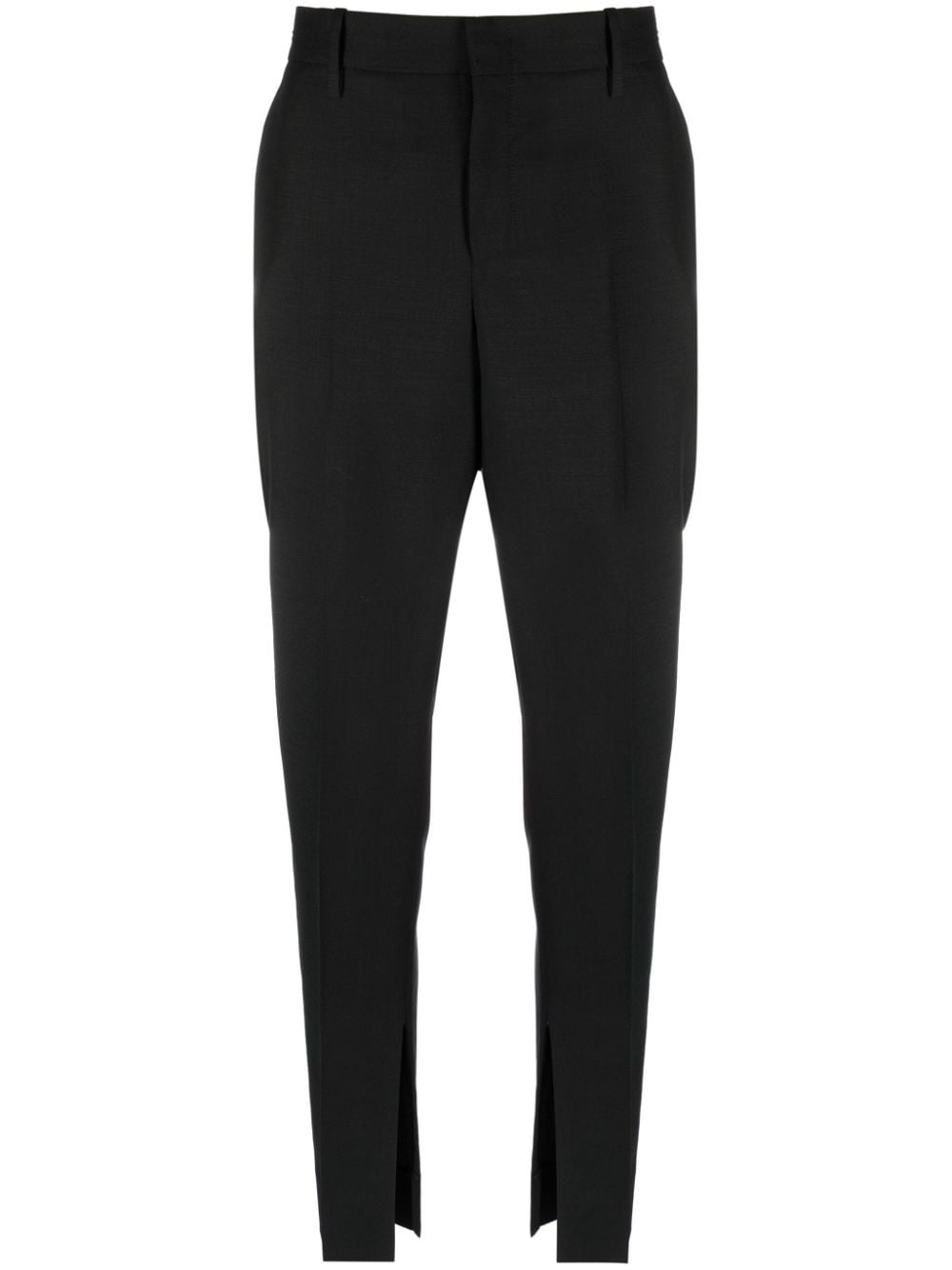 side-slit tapered trousers - 1