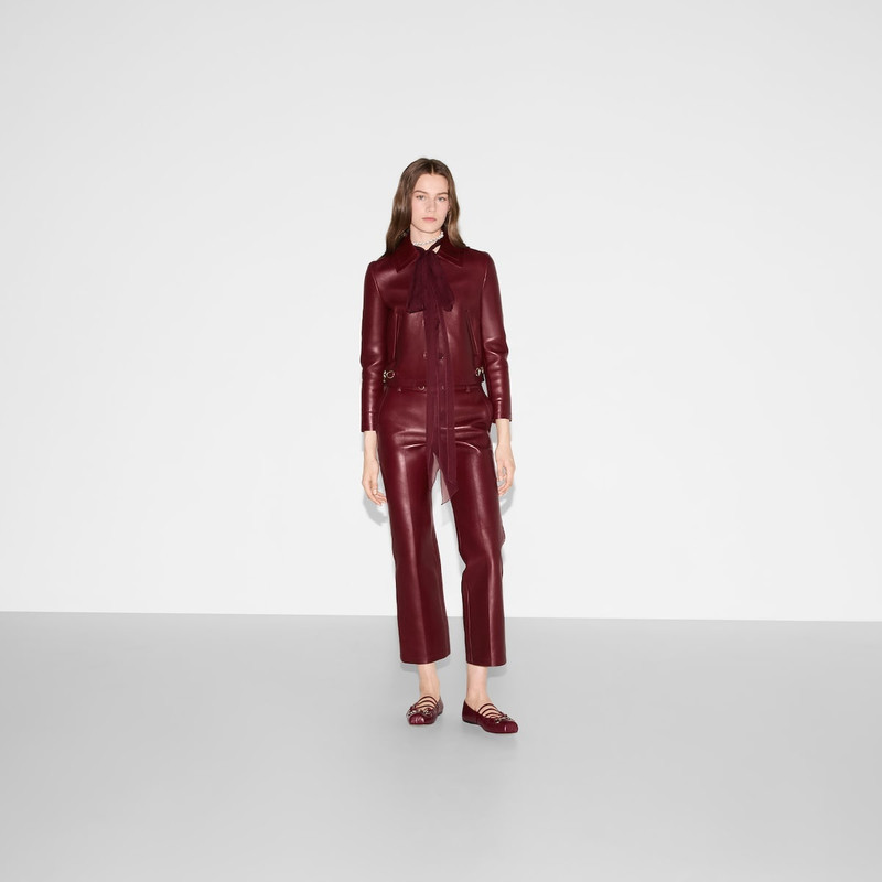 GUCCI Leather jacket with Horsebit detail outlook