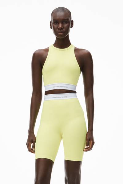 Alexander Wang LOGO ELASTIC BRA TOP IN RIBBED JERSEY outlook