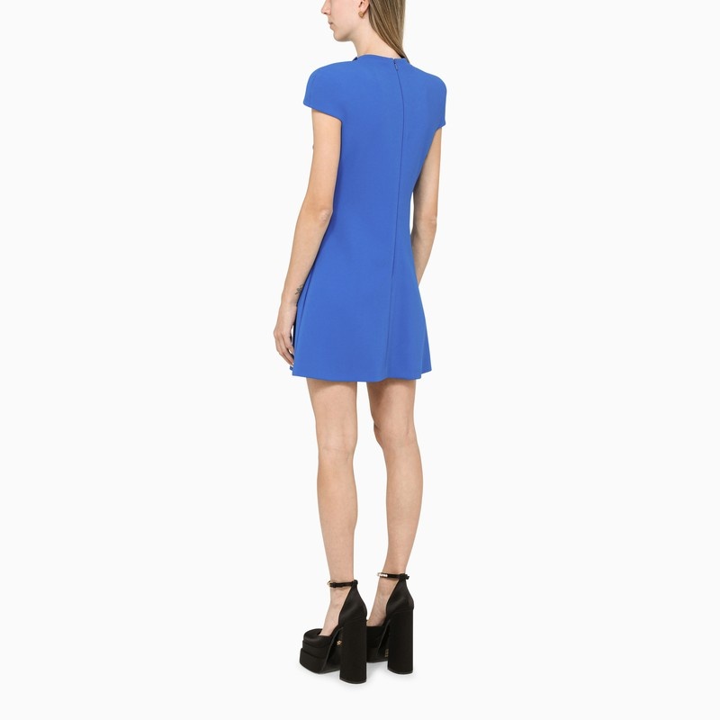 Versace Short Blue Cut-Out Dress Women - 3