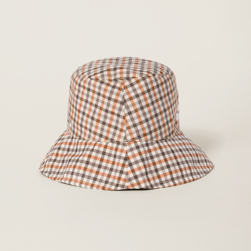 Miu Miu Vichy hat with pouch outlook