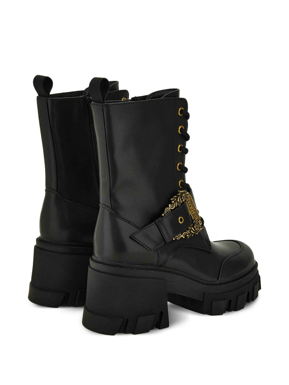 lace-up buckle-details boots - 3