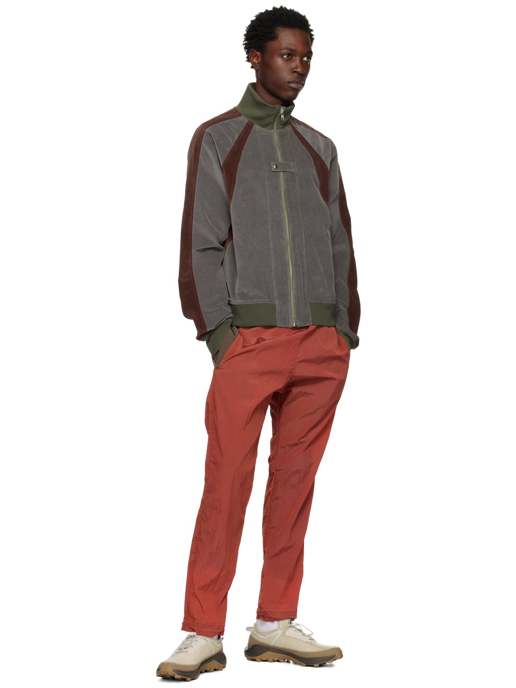 Brown Two-Tone Trousers - 4